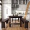 Flash Furniture Rectangle 40 in W, 96 in L, 30 in H, Pine Wood, Pinus Glabra, Steel, Mahogany XA-F-96X40-MG-GG - alternate 6